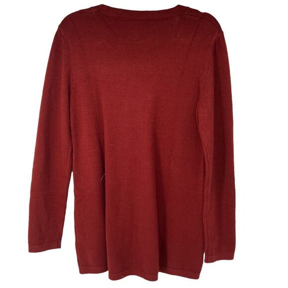 Soft Surroundings Rust Red Viscose Blend Soft Sweater - Picture 2 of 8